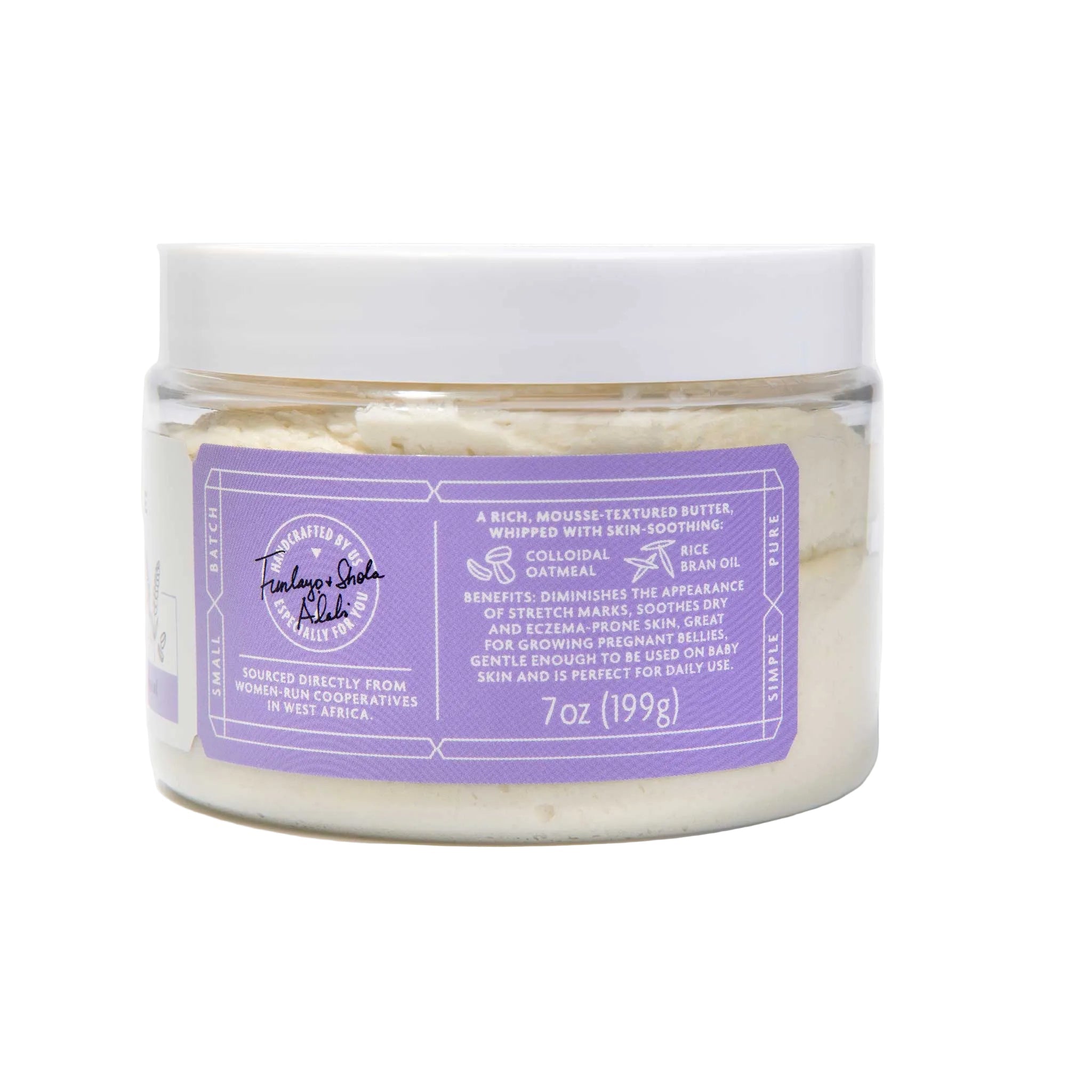 Whipped Shea Body Butter with Colloidal Oatmeal for Dry and Sensitive Skin